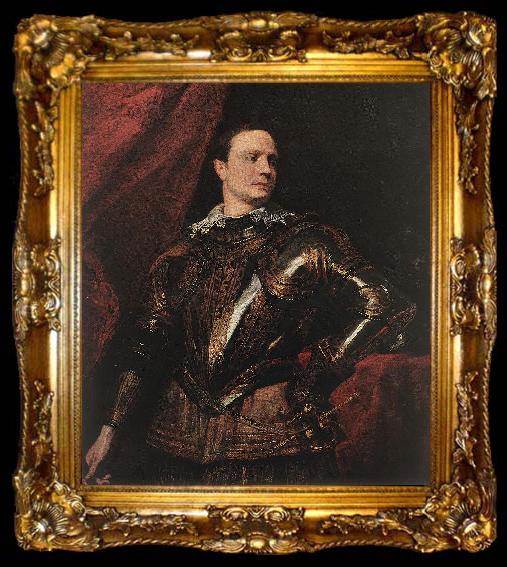 framed  DYCK, Sir Anthony Van Portrait of a Young General dfgj, ta009-2